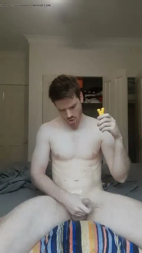 Twink Double Fucks Himself with Two Dildos