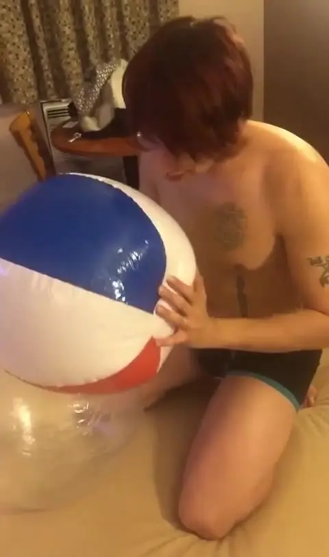Gay Beachball Play Leads to Outdoor Sex