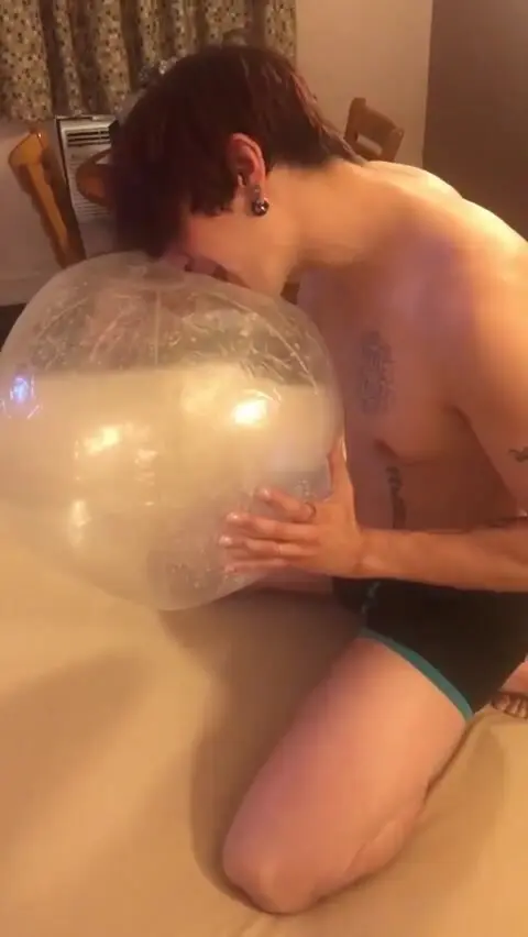 Gay Men Play with Clear Beachball