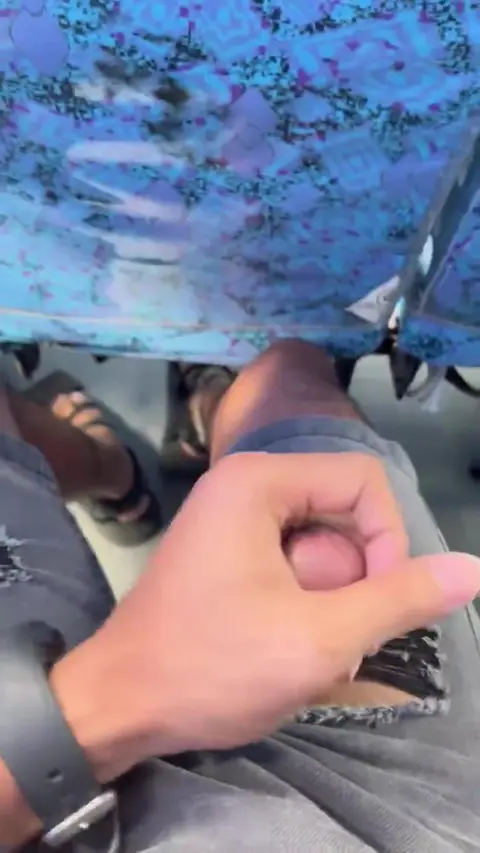 Guy Cums on Bus During Public Sex
