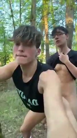Young Twinks Enjoy Outdoor Gay Sex
