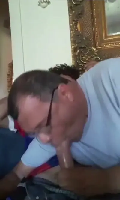 Daddy Sucks Son's Dick in Taboo Incest Fantasy