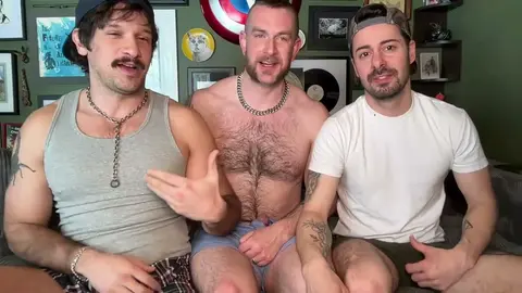 Gay Hunks Show Off in Doggy Style