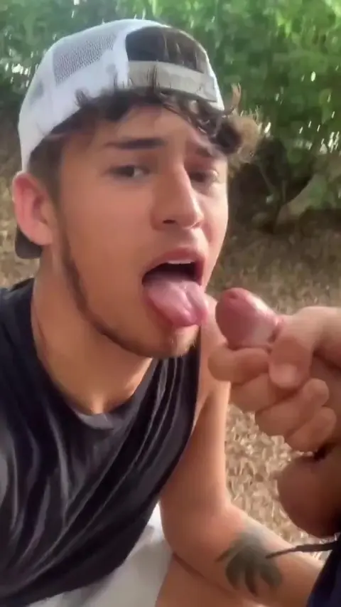 Gay Guy Drinks Cum Smiling