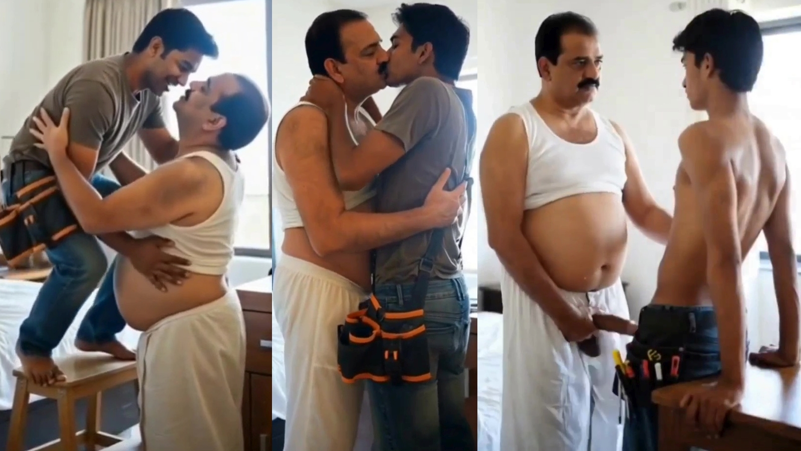 Desi Mature Man Seduces Young Electrician