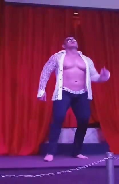 Muscle Gogo Boy Shuffles in erotic dance