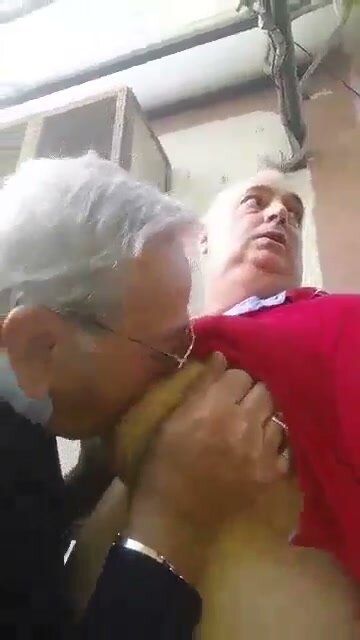Older Man Sucks Nipples of Chubby Partner