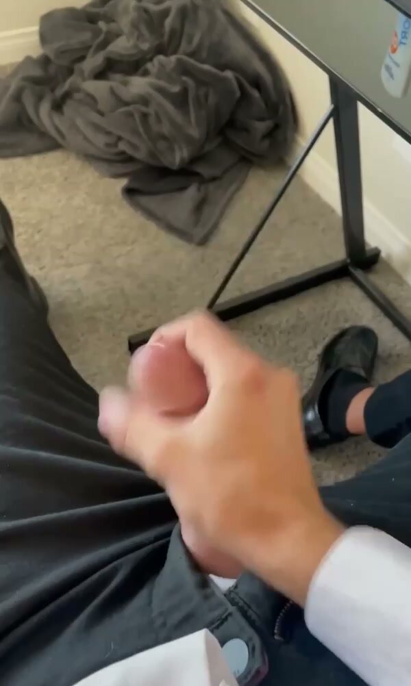 Muscular Man Jerks Off His Thick Cock