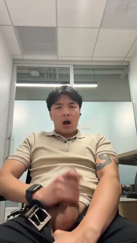 Thai Guy Shows Off Hard Boner