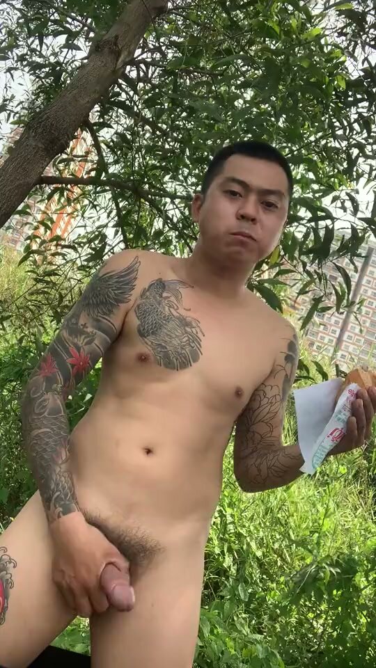 Chinese Guy Jerks Off