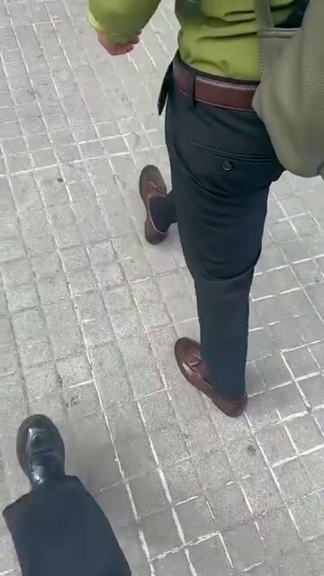 Voyeur Spies on Guy Trying On Shoes