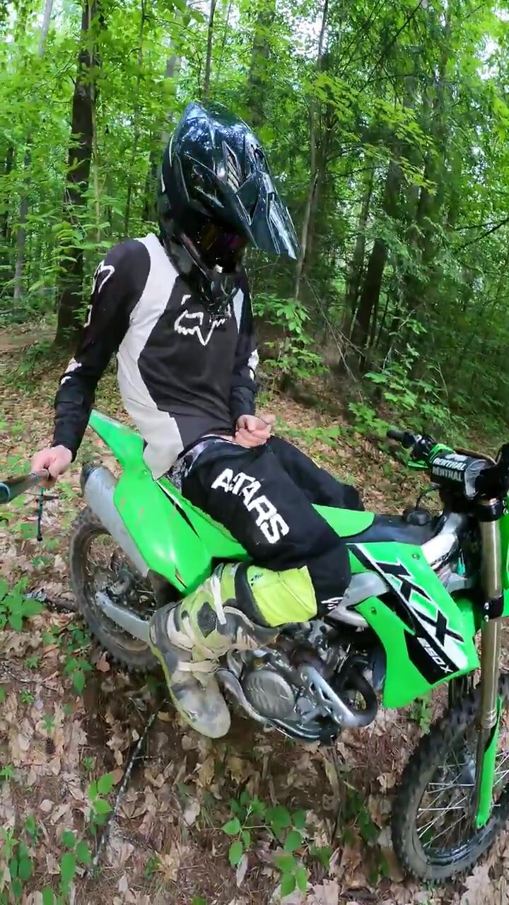 Biker Gives Handjob in Woods
