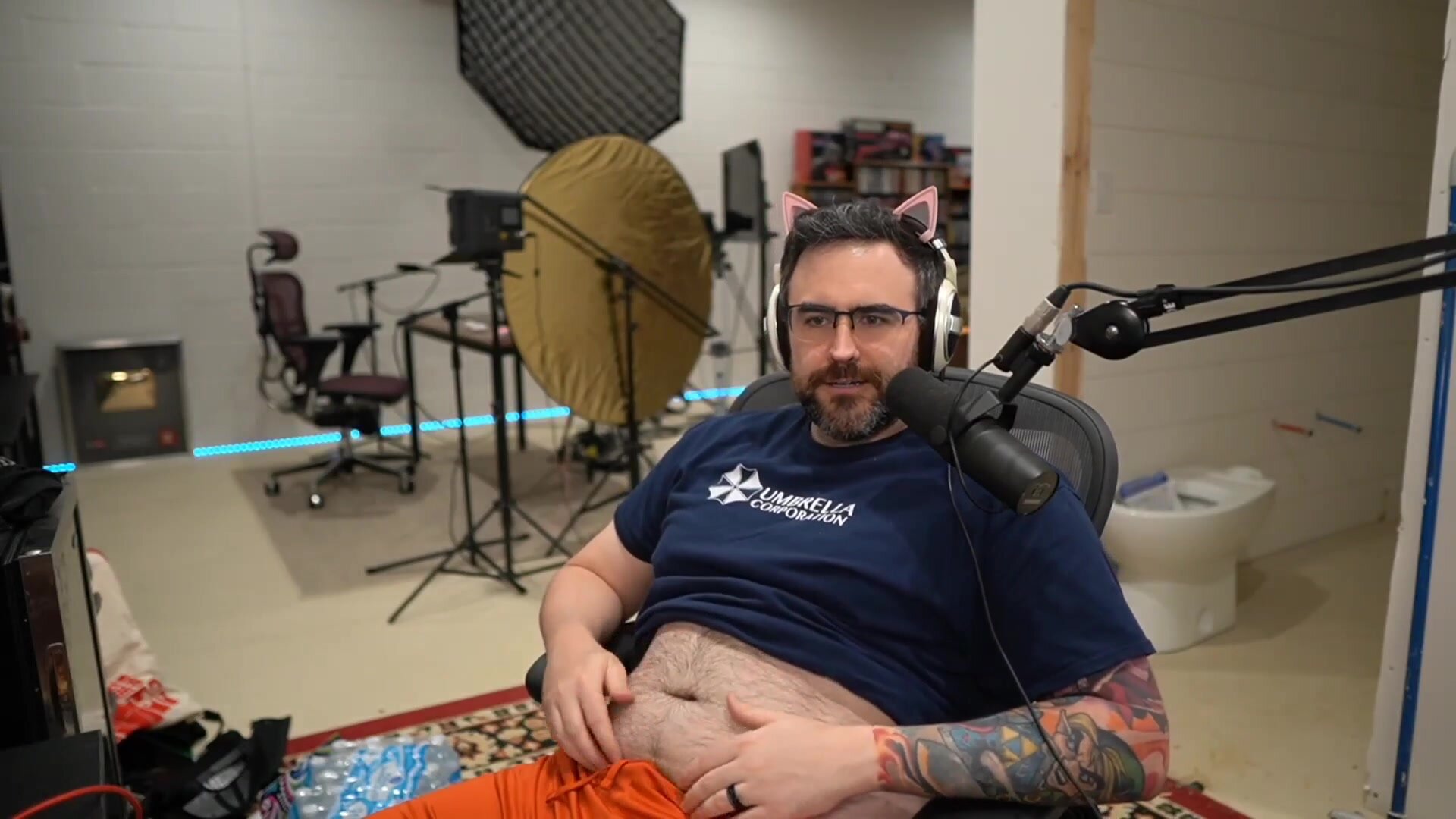 Hairy Bear Shows Off Belly