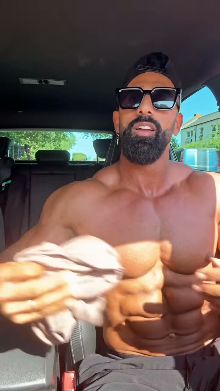 Muscular Arab Man Shows Off His Physique