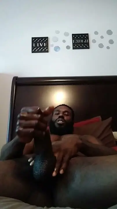 Black Guy Ejaculates During Intense Solo Session