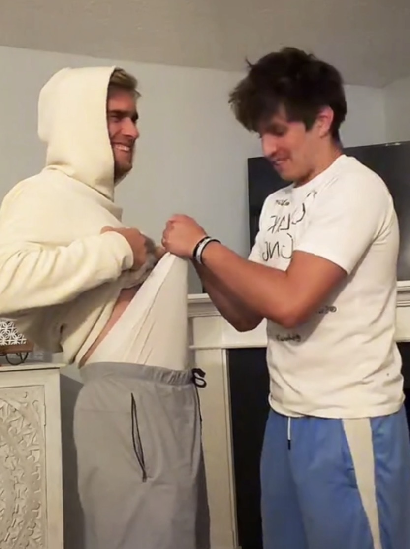 Twink Brother Gets Frontal Wedgie in Whites
