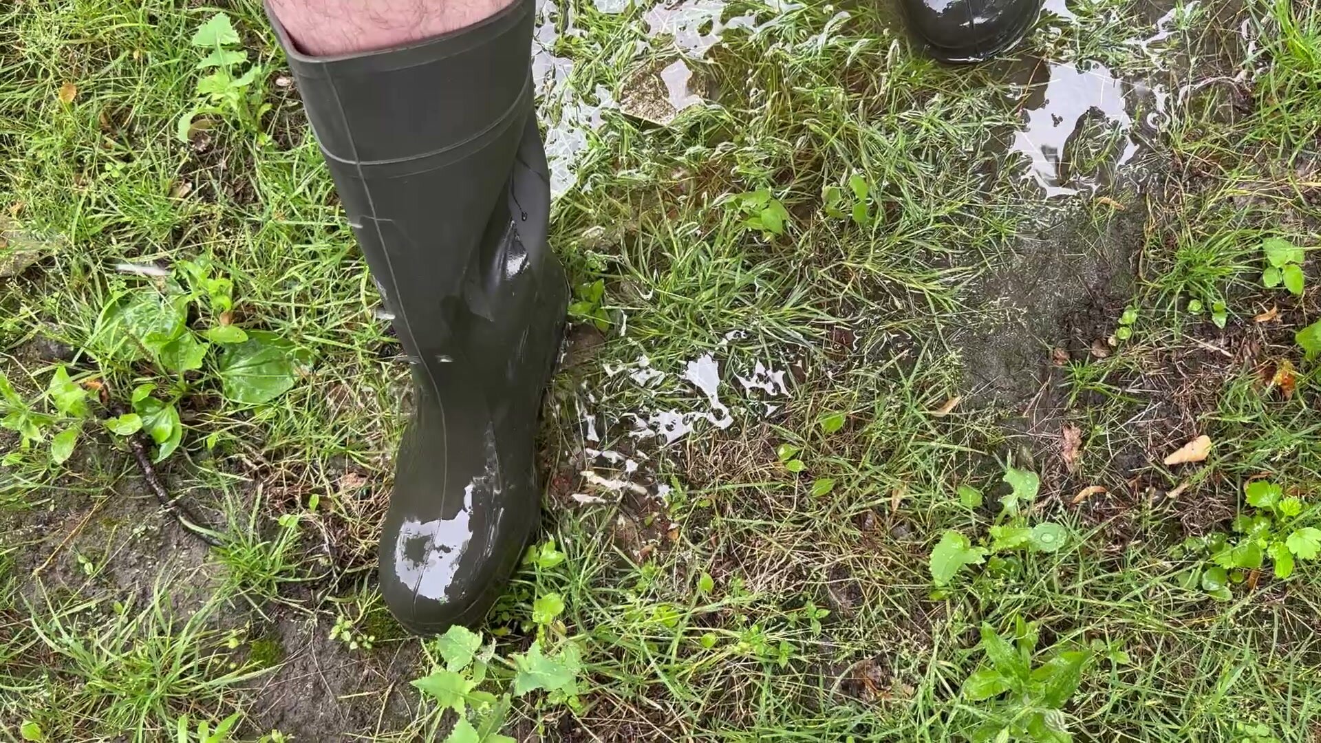 Slave Plays with Master's Boots