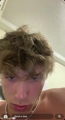 White Guy Masturbates Solo