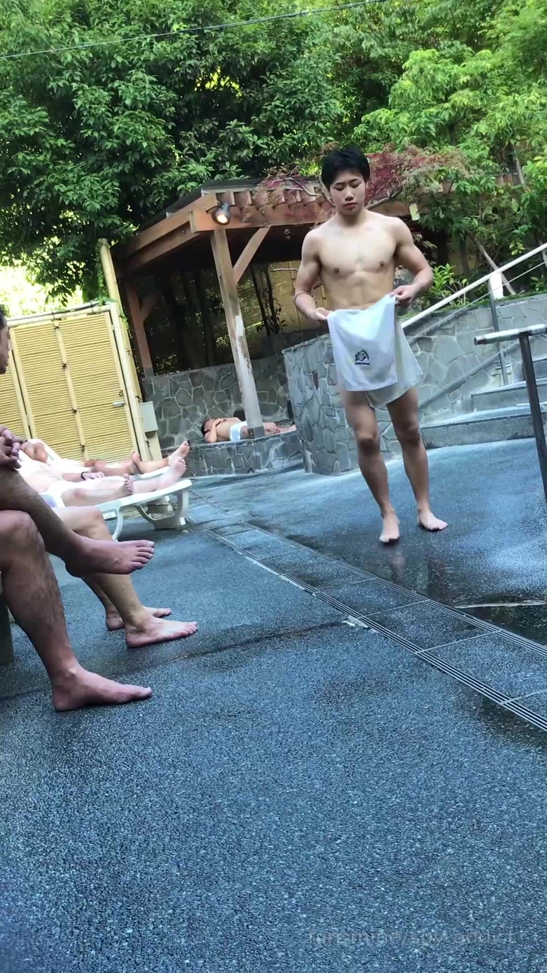Gay Men Enjoying Onsen Erotic Encounter