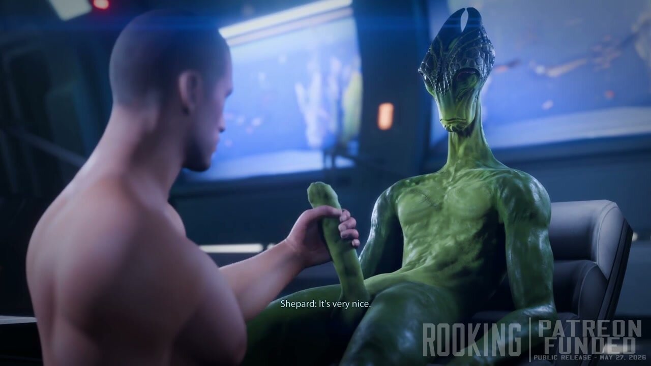 Alien Guy Gets Fucked by Human Top