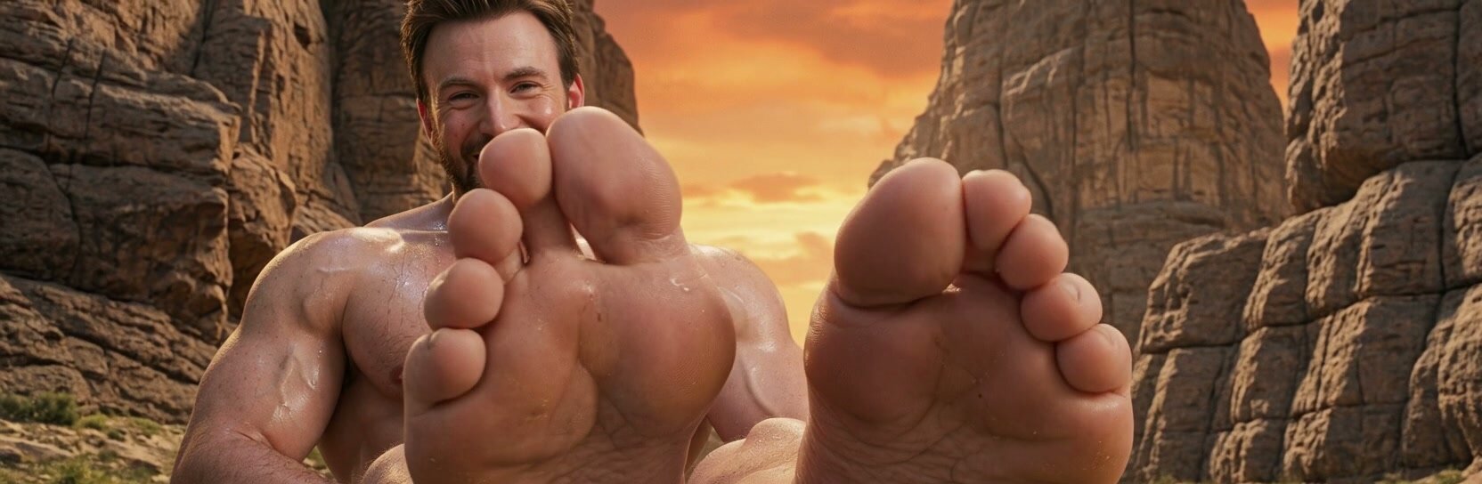 Foot Worship with Toe Sucking Action