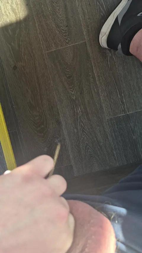 Bus Driver Cums Inside Vehicle