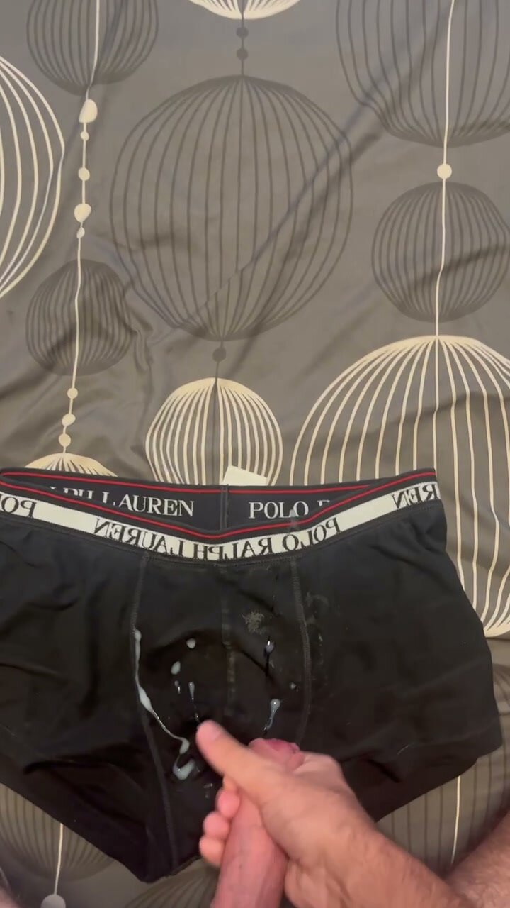 French Hunk Cums on Boxer Shorts