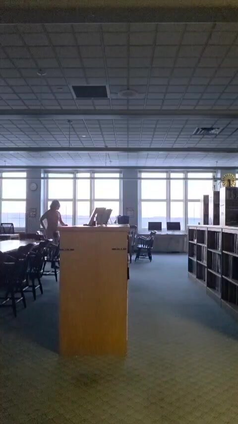 Naked Teen Boy Runs Wild in School Library