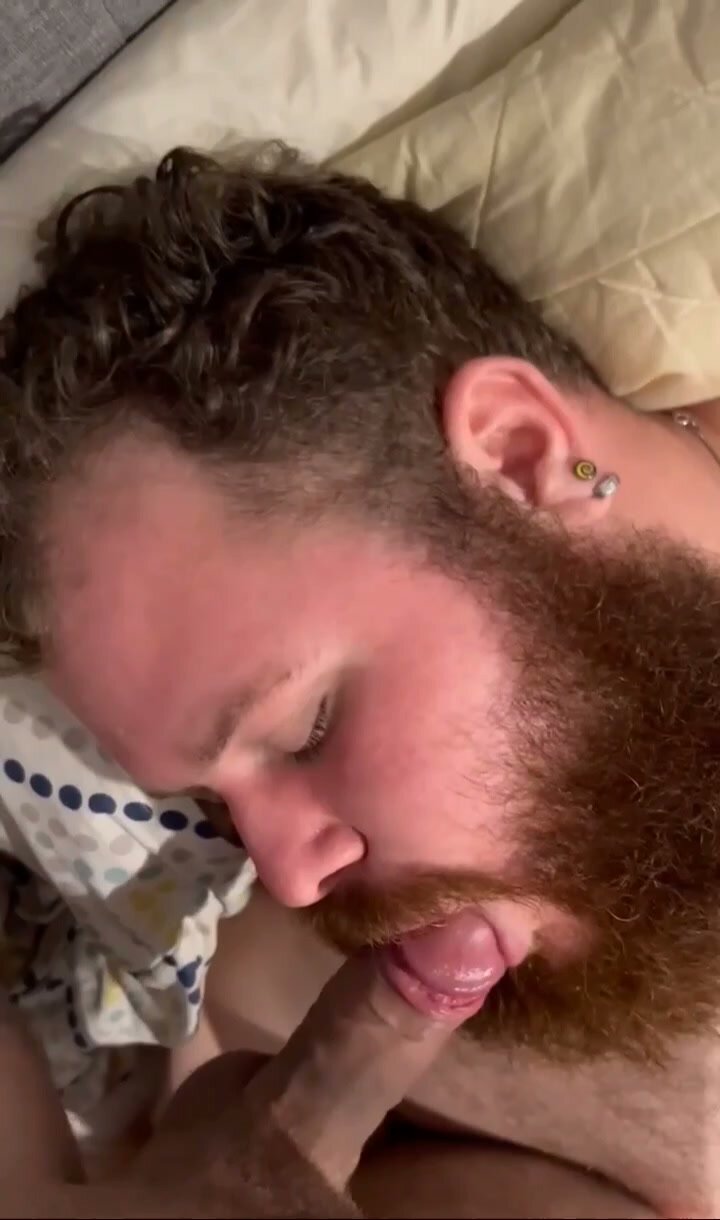 Hairy Bear Gives Intense Blowjob