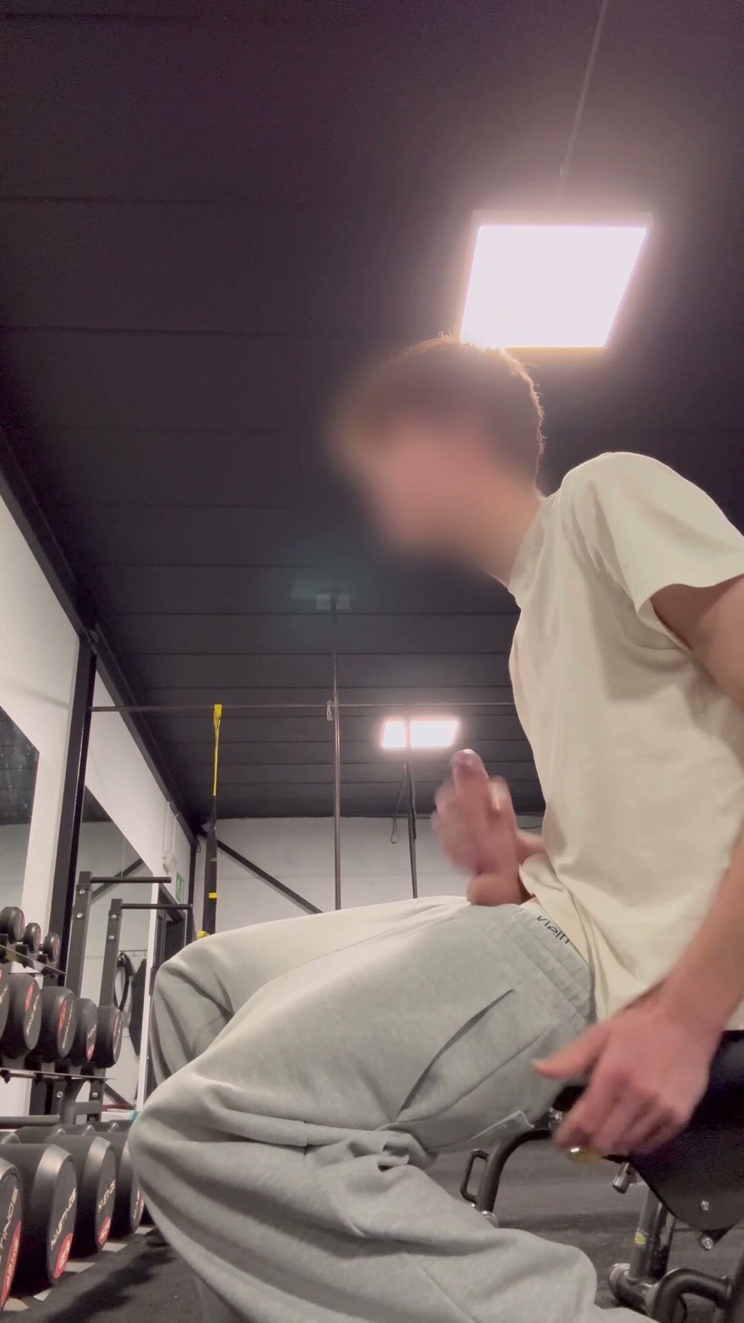 Jock Sucks Own Dick at Gym