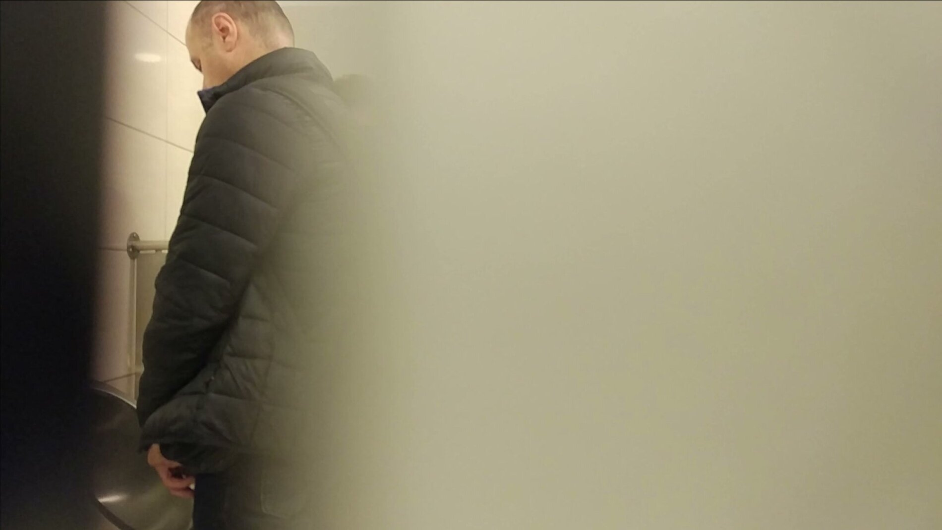 Men Cumming at Public Urinals