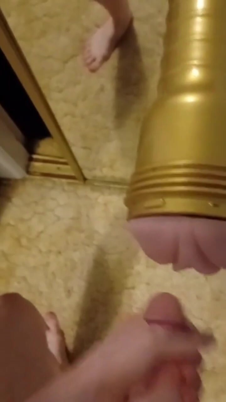 Guy Masturbates with Fleshlight