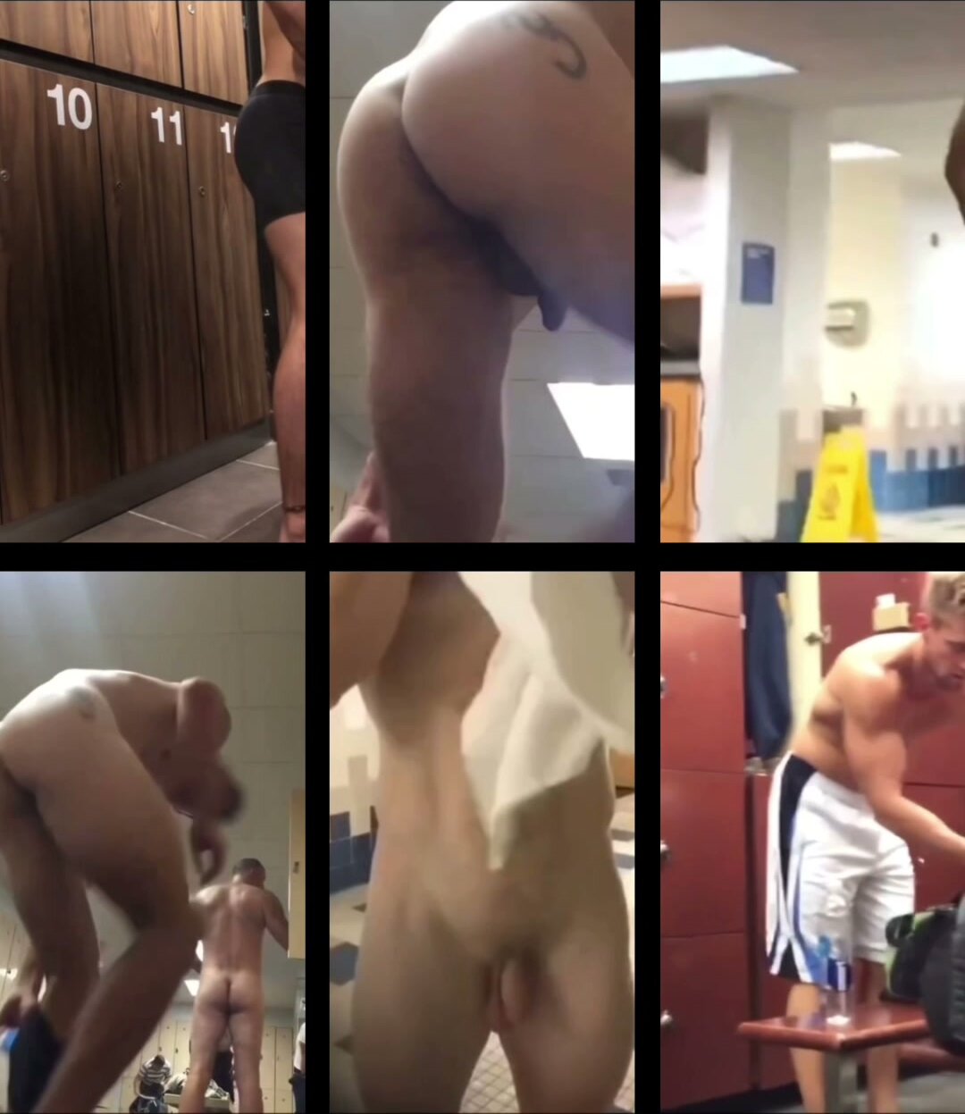 Twink and Bear Shower Together in Gym Locker Room