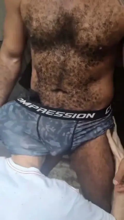 Arab Man in Underwear Gets Face Fucked by Busty Top