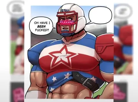 Muscular Football Player Gets Fucked by Two Tops