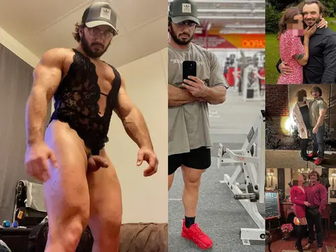 Muscular Straight Man Uses Dildo in Anal Play
