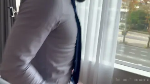 Gay Asian Bear in Suit Gets Bareback BDSM Play