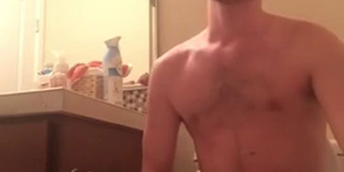 Otter Jerks Off, Cums on Chest