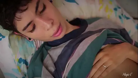 Twink Masturbates with Oil, Shoots Thick Cum Load