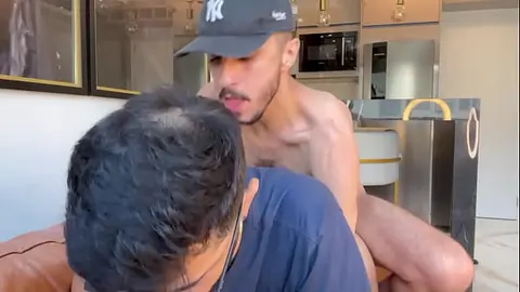 Hairy Biano Fucked Bareback by Well-Endowed Top