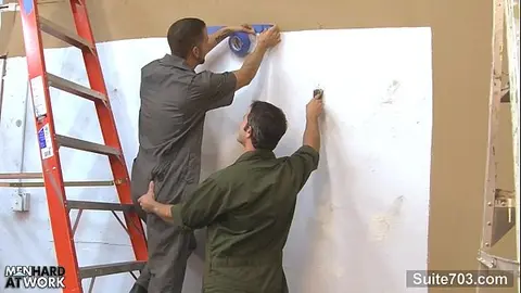 Tattooed Guys Fuck at Work