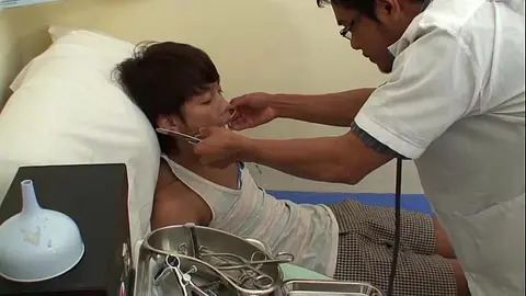 Asian Twink Gets Barebacked by Doctor