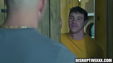 Muscular Gay Brings Cum Filled Donut to Neighbor