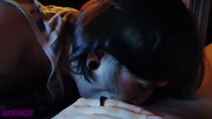 Femboy Gives Intense Blowjob to Dominant Male