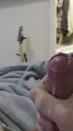 Guy Cums Wearing Cock Ring