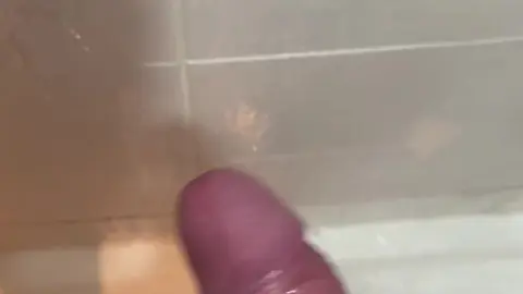 Solo Guy Masturbates to Cum in Shower