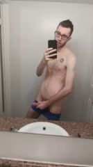 Young Twink Masturbates Before Shower
