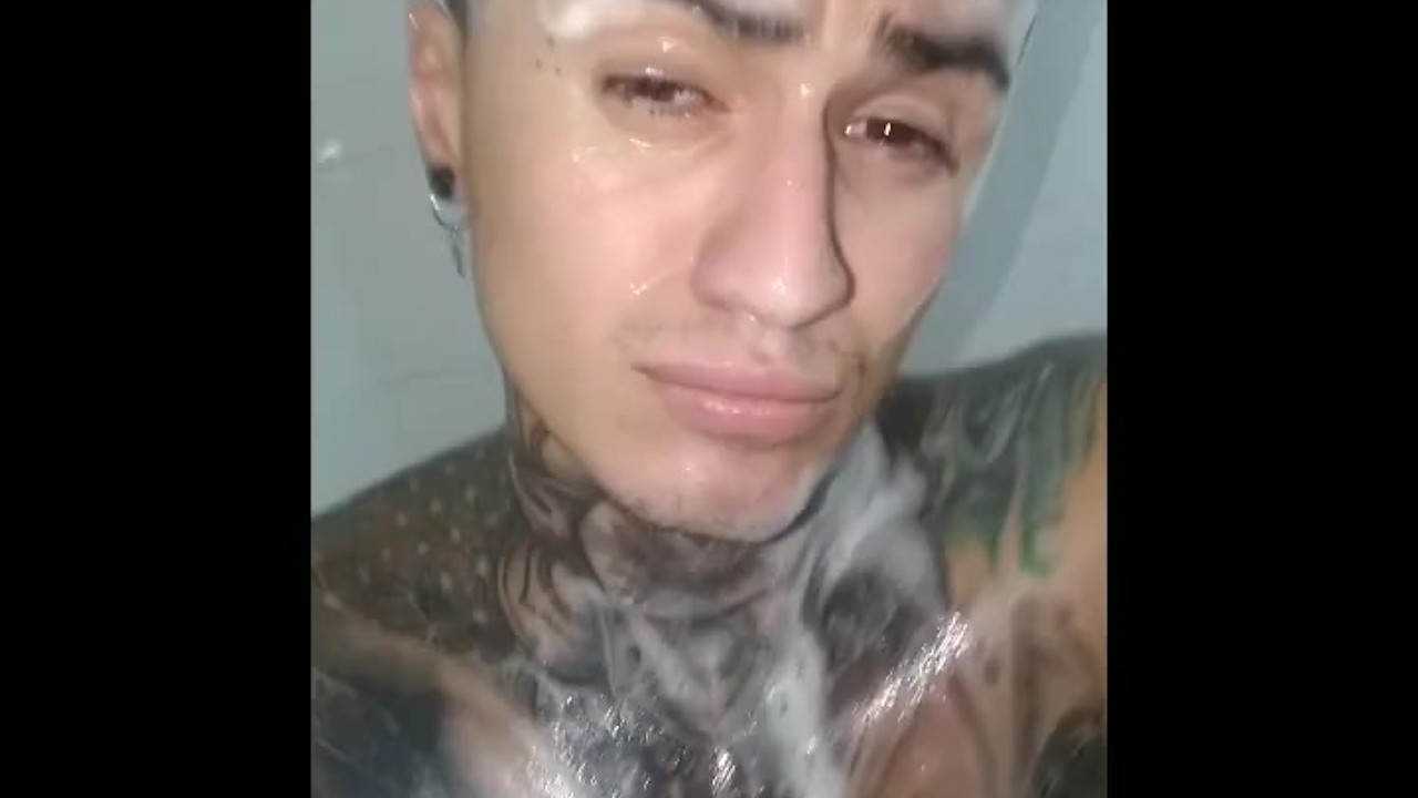 Gay Shower Fun with Solo Masturbation