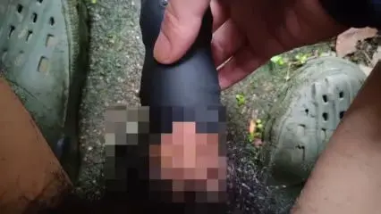 Gay Guy Holds It In Outside Then Jerks Off