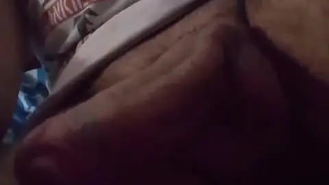 Guy Strokes His Erect Big Dick